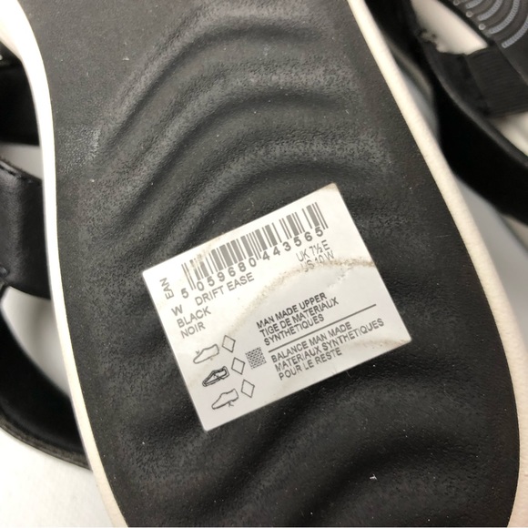 Cloudsteppers by Clarks Drift Ease Black Sandals Size 10 - Picture 5 of 5